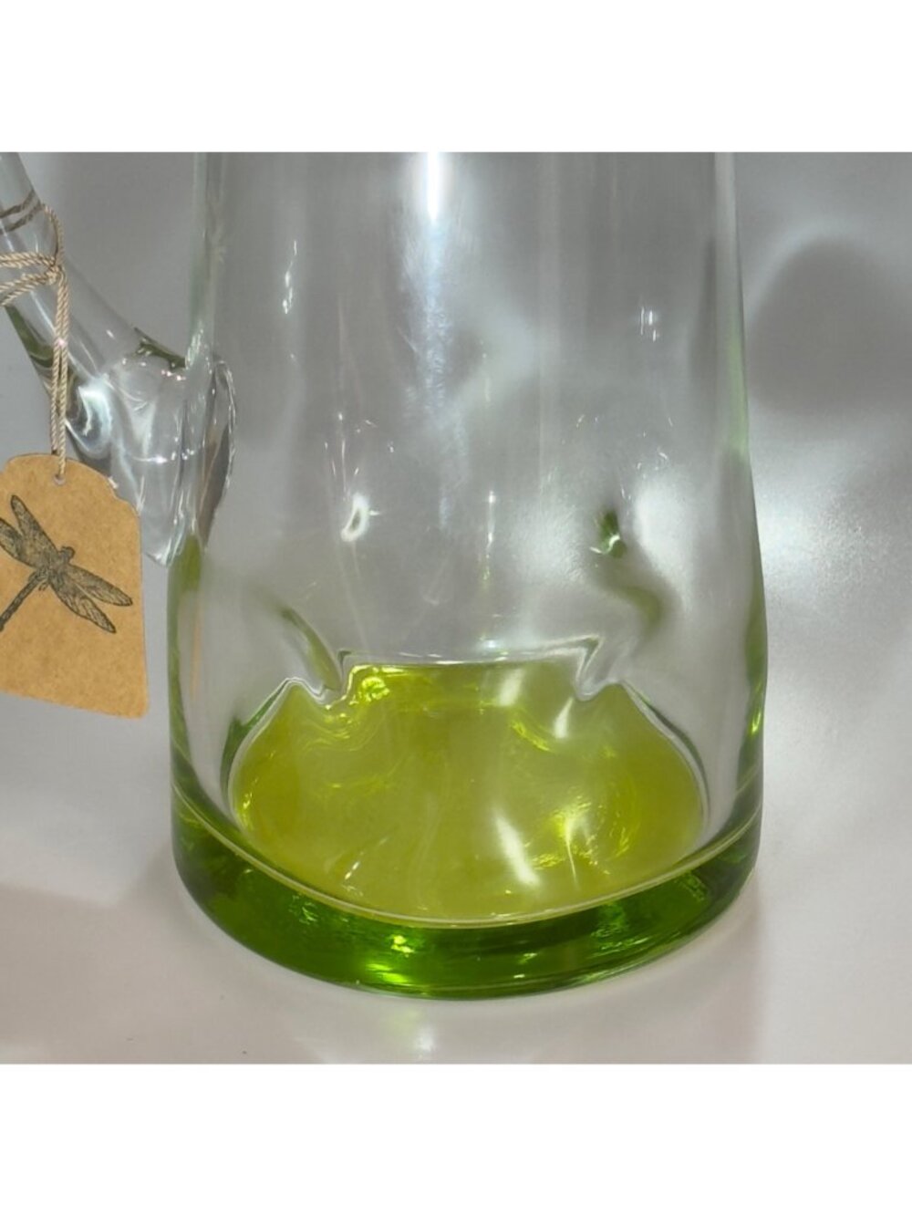 PartyLite Handmade Casa Glass Pitcher & Margarita Glass Set With Colorful Bases - Picture 12 of 16